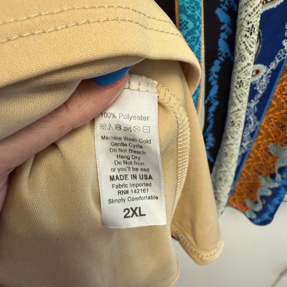 LuLaRoe A-Line Skirt with Blue and Orange Stripes - Picture 5 of 5